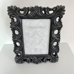 Vintage style scroll‎ frame black 10 1/2L x 8 1/2 T opening 4x6